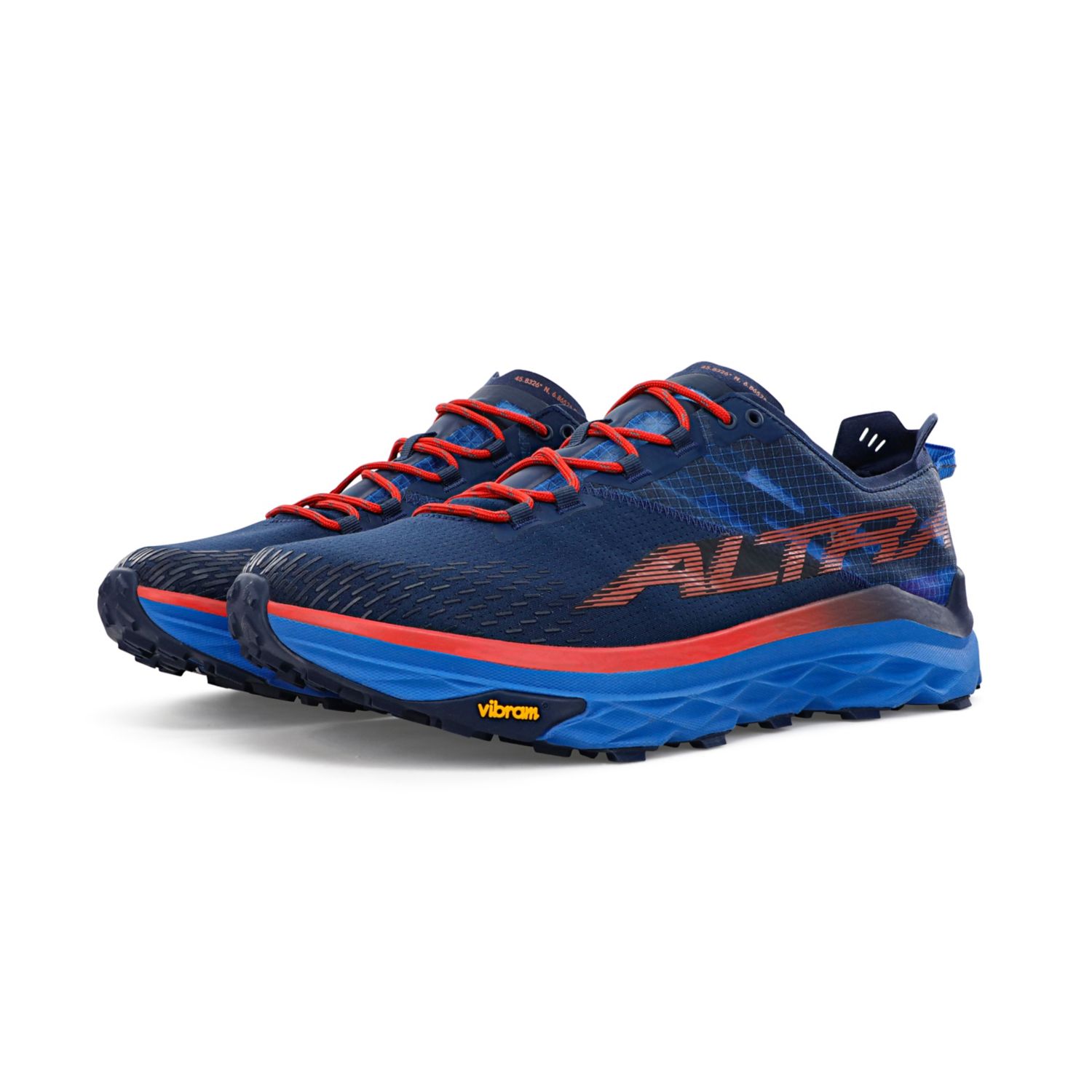 Zapatillas De Trail Running Altra Mont Blanc Hombre Azules Rojas | Costa Rica-10596239